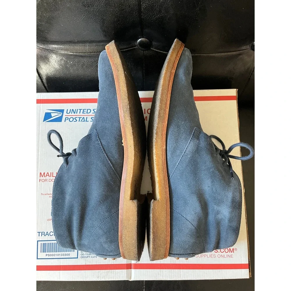 Tods‎ Mens Blue Suede Chukka Boots Gommino Crepe Sole